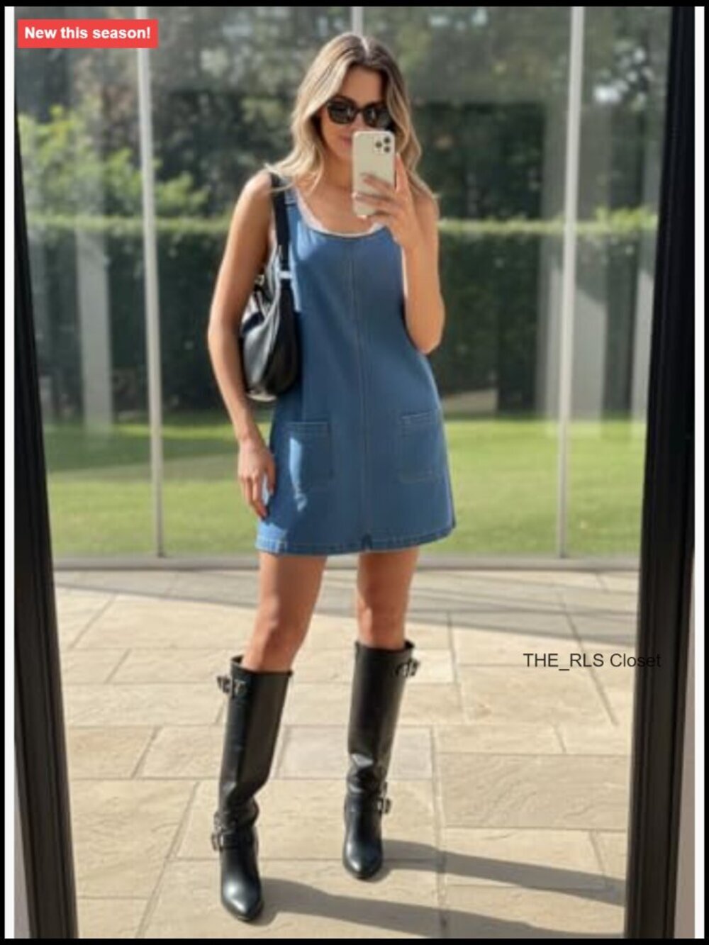 Sleeveless Denim Dress with Pockets, Casual Western Style - Picture 6 of 7